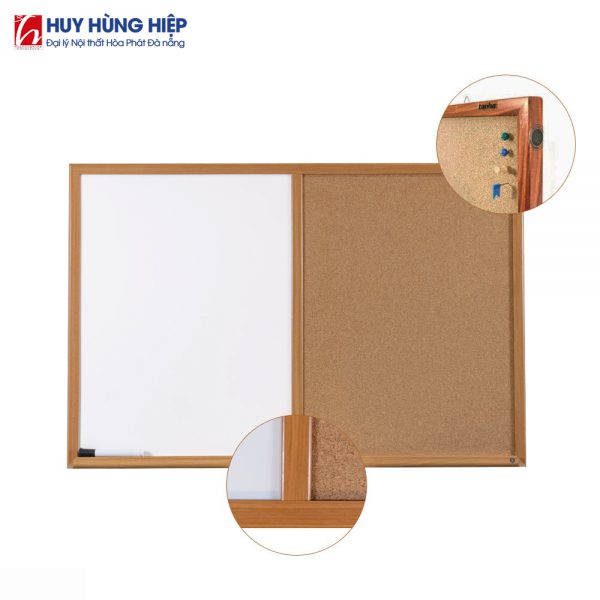 Bảng Combo Ghim Lie - Melamine Trắng Khung gỗ - Hình ảnh 3