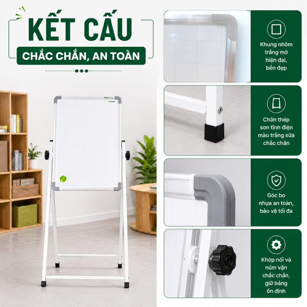 BẢNG GẬP EASYBOARD – BẢNG FLIPCHART KID 2 BẢNG GẬP EASYBOARD – BẢNG FLIPCHART KID